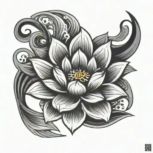 Lotus Flower Emt Symbol Surrounded