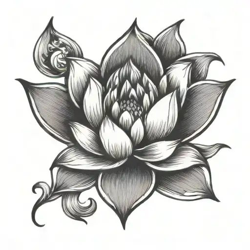 Lotus Flower Emt Symbol Intertwined