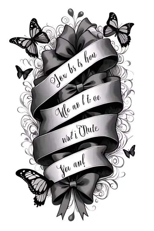 Quote Surrounded By Bows And Butterflies Surrounding