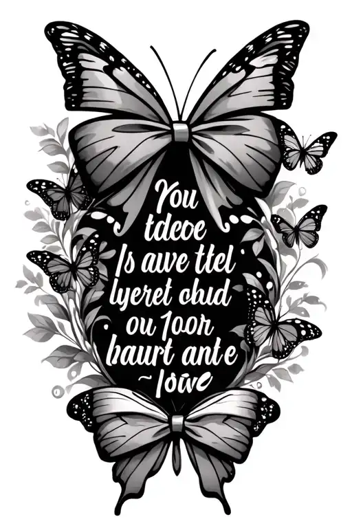 Quote Surrounded By Bows And Butterflies Surrounding