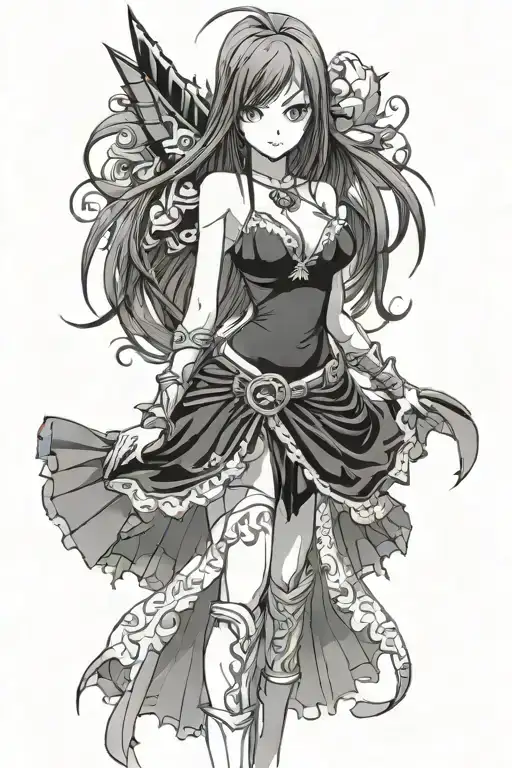 Erza Scarlet Fairy Tail Cute Dress Revealing Big Breast