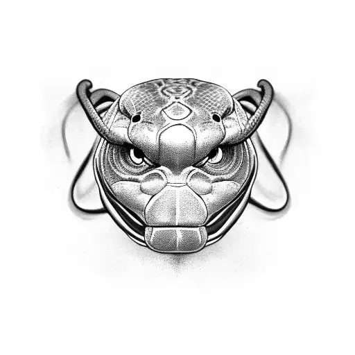 Snake Wrapped Around Panther