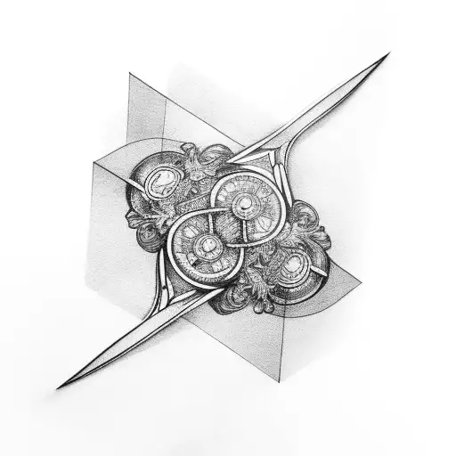 Abstract Garter Design Inspired By Legal Architecture