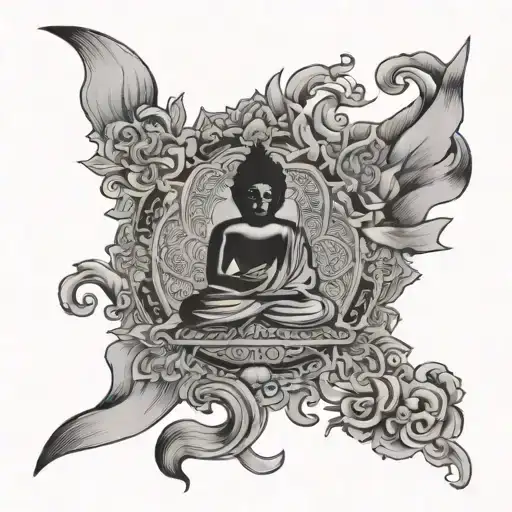 Buddhist Lung Ta Prayer Flag