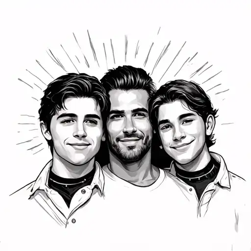 Dad With Luke And Caleb Standing Together