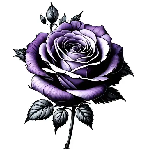 Rose And Violet Flower