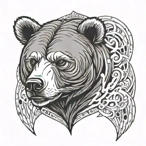 Bear Head Anime Style