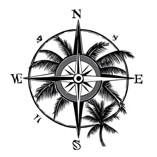 Palm Tree Compass