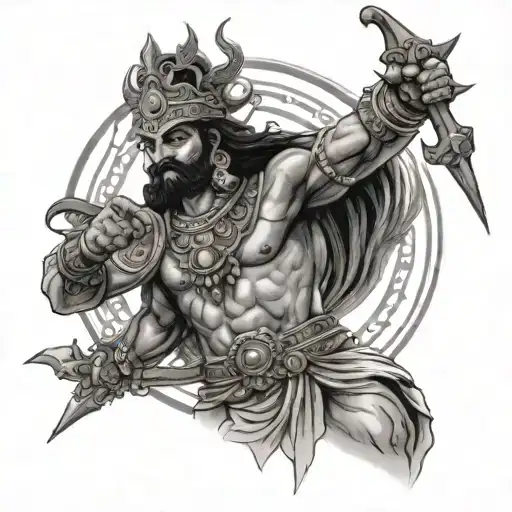 Mahabharat Warrior Karna With Sun