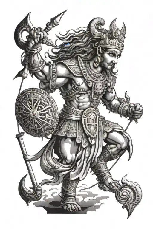 Mahabharat Warrior Karna With Sun