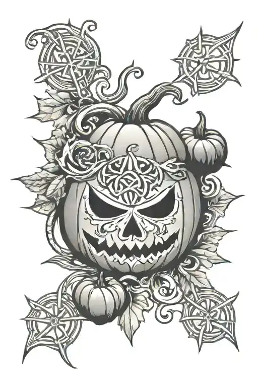Pagan Symbols Integrated Pumpkin
