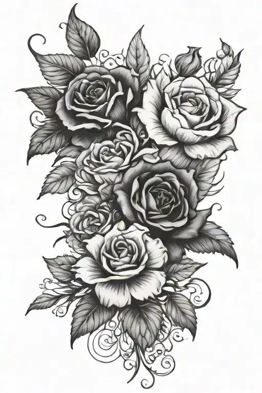 Violet And Lily And Rose And Poppy Flowers