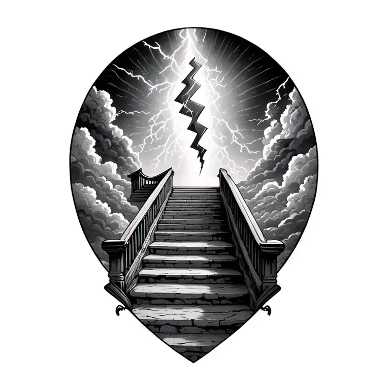 Stairway To Heaven With Lightning Bolt