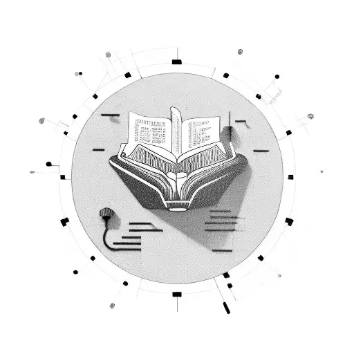 A Computer Circuit Board With Book Pages As The Background