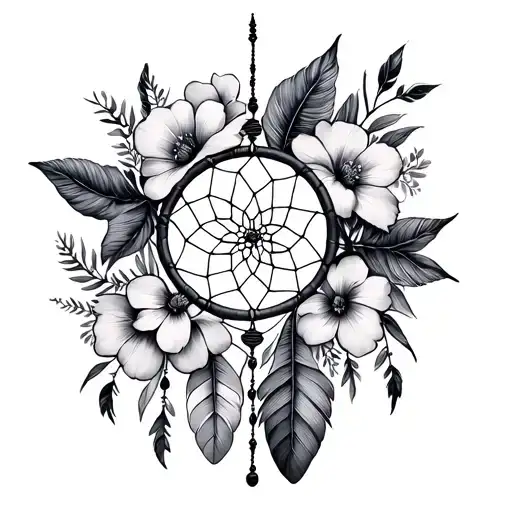 Dream Catcher With Birth Flowers