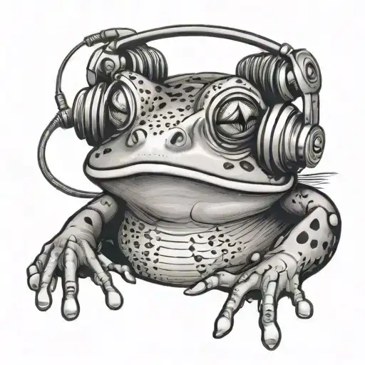 Dj Frog Wearing A Headphone