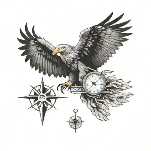 White-tailed Eagle With Compass