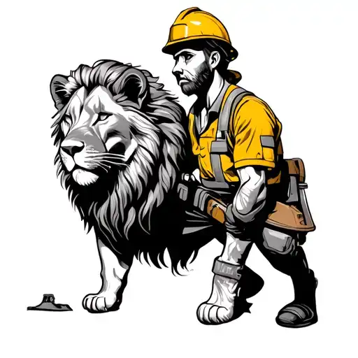 Leo Zodiac Sign Construction Worker