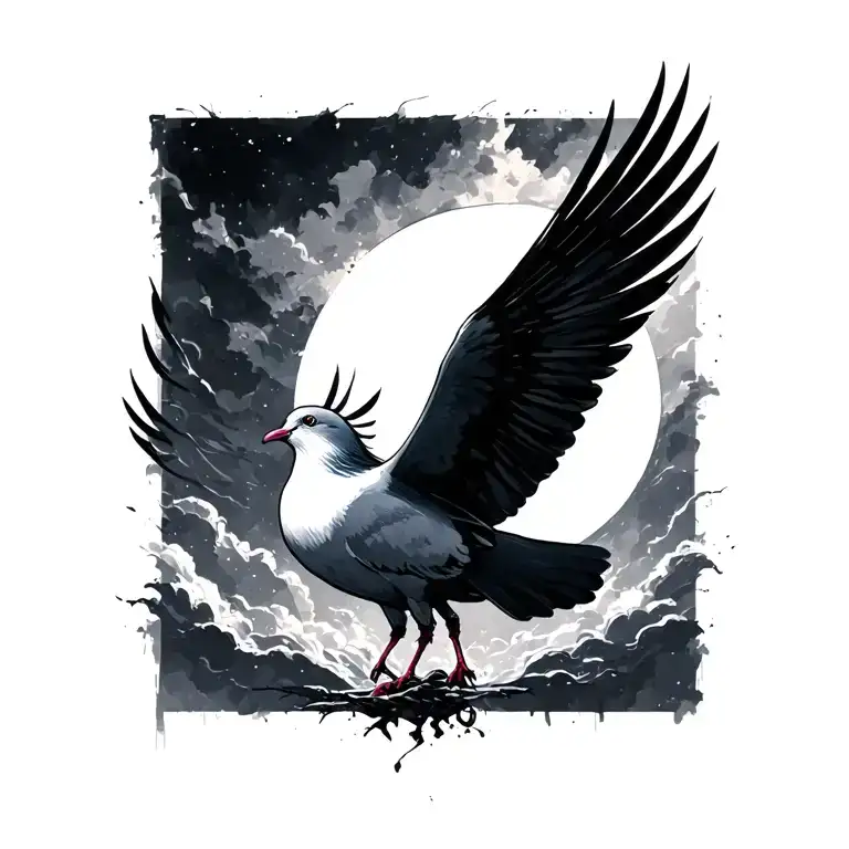 Flying Dove Silhouette
