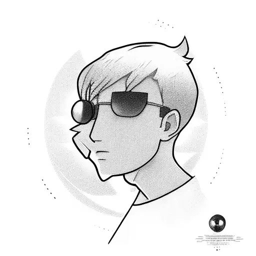 Boy Profile Shadow With The Sun And Sunbeams Behind