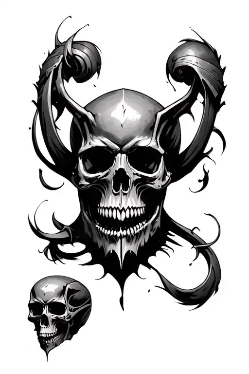 Fierce Warrior Skulls Surrounded