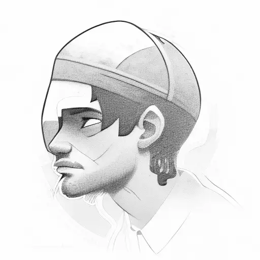 Boy Profile With An Inca Sun Behind