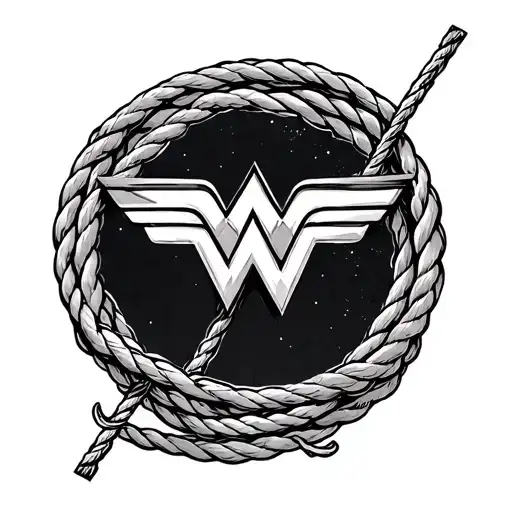 Wonderwoman Symbol And Lasso Of Truth