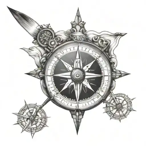Tattoo Says My Life My Way With A Compass