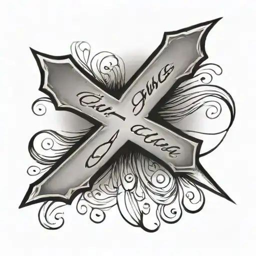 A Tattoo With Writing June 14 With A Discreet Catholic Cross For Communion And Confirmation