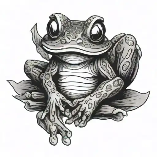 Samurai Frog Meditating