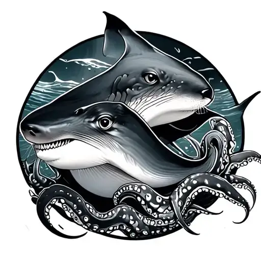 Manta Ray Otter Whale Shark Octopus