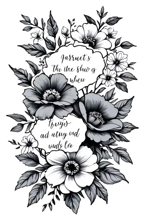 Flowers And Parents Names Written