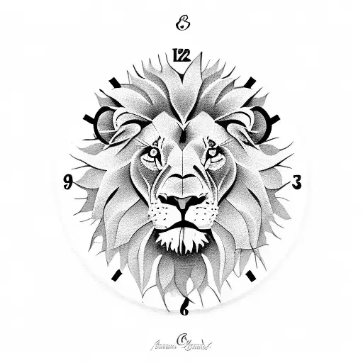 Lion Clock Tropical Rose Map