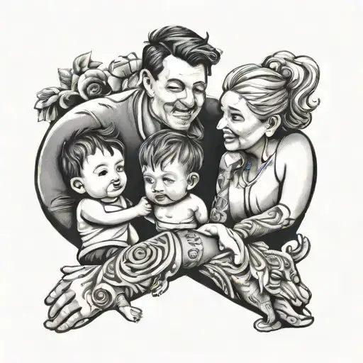 Wrist Tattoo Family Mum Dad 3 Boys B And T