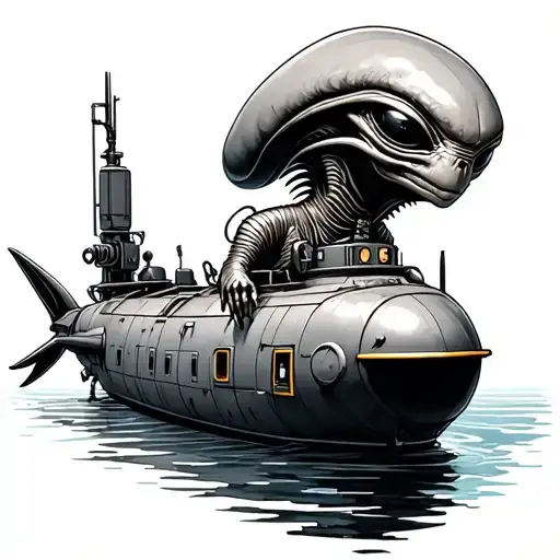 Alien In Submarine