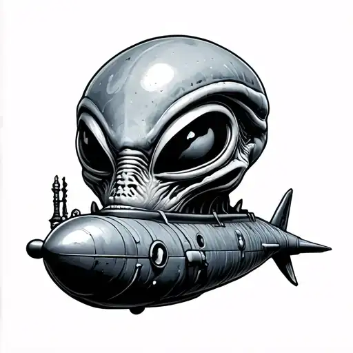 Alien In Submarine Realistic
