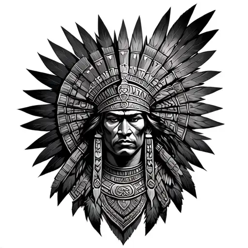 Aztec Warrior Surrounded