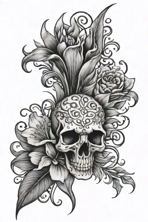 Heart Lilly Skull Phoenix