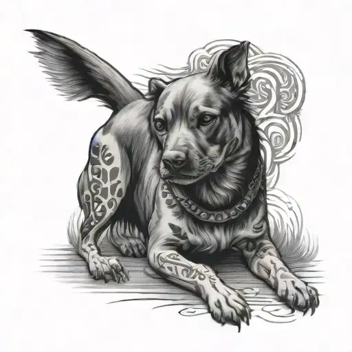 Kalabairava With Dog Playing