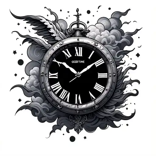 Godstime Is The Best Sleeve Clock And Clouds