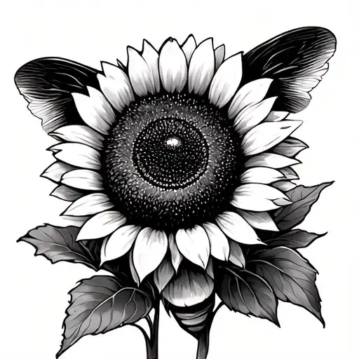 Sunflower Honeybee Bearcub