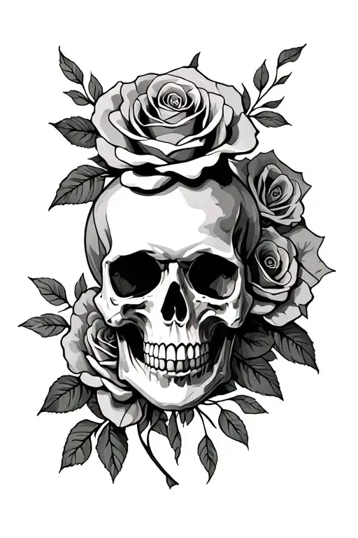 Skull And Roses