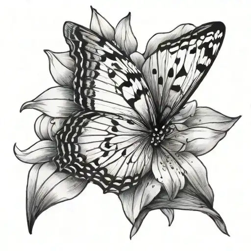 Butterfly And Lily