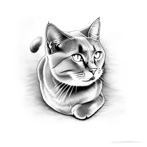 A Black Cat On Its Back