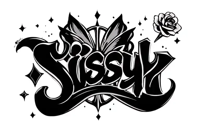 The Word Sissy With Some Design Around It
