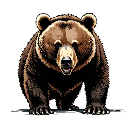 American Traditional Brown Bear