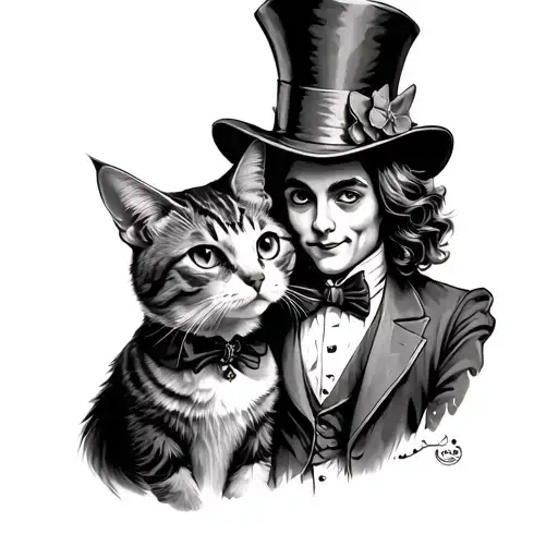 Mad Hatter And Chesire Cat From Alice And Wonderland