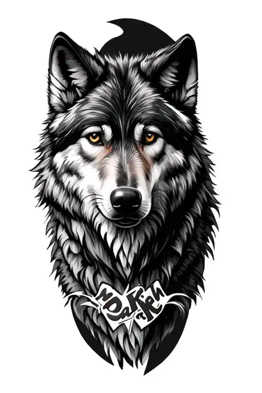 Wolf With Names Subtlety Included In The Shading Makenna And Huxley