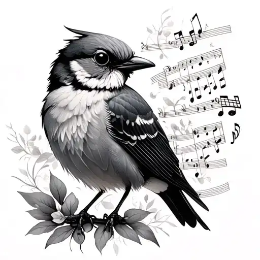 Bird With Music Notes