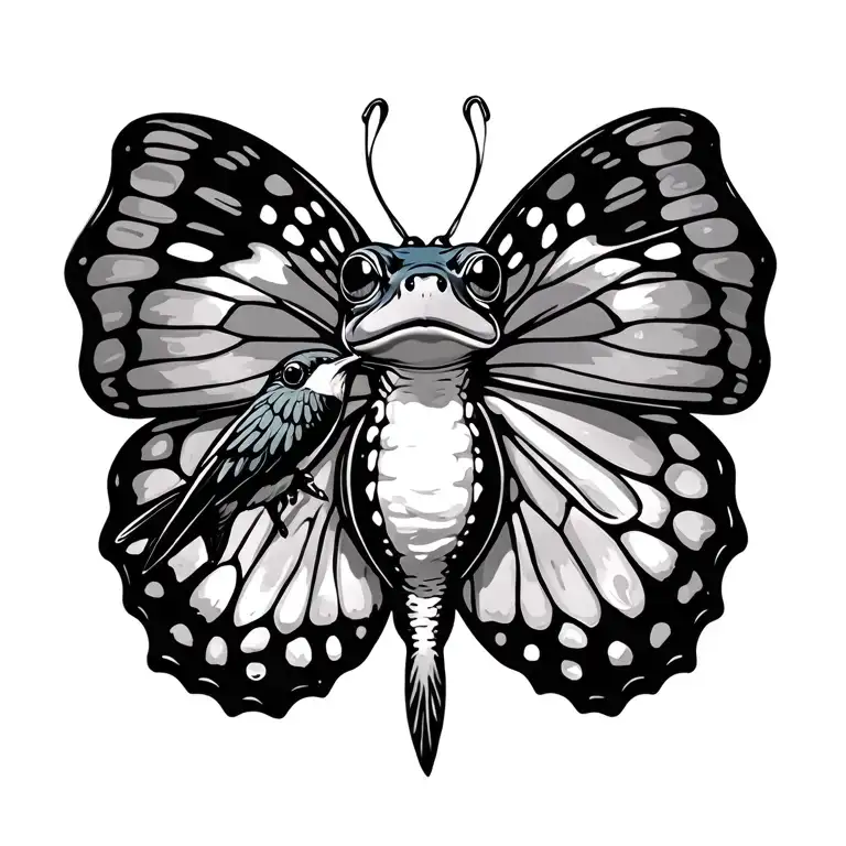 Frog Fish Butterfly Hummingbird Sitting